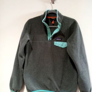 Retro Patagonia Synchilla Snap T Fleece Pullover Small Women
